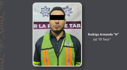 SSPC detiene a un sujeto por robo calificado en el municipio de Centro