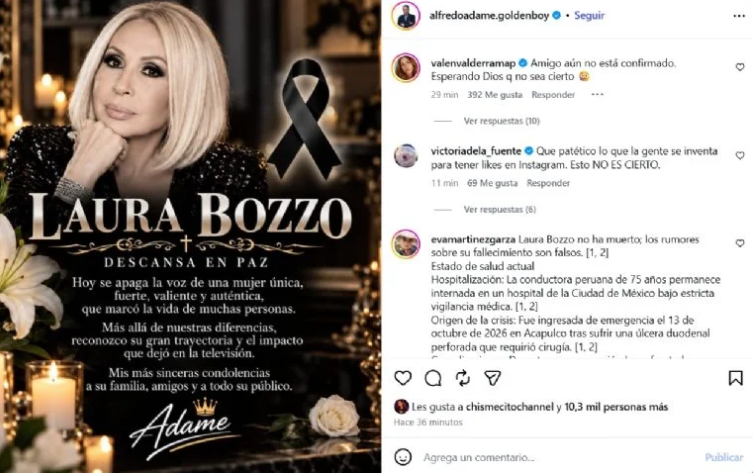 Desmienten muerte de Laura Bozzo tras publicación de Alfredo Adame